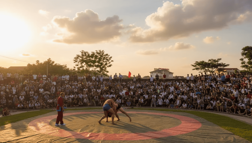 Dau vat (Traditional Wrestling) brings crowds to their feet with raw power, technique, and centuries-old pride on full display